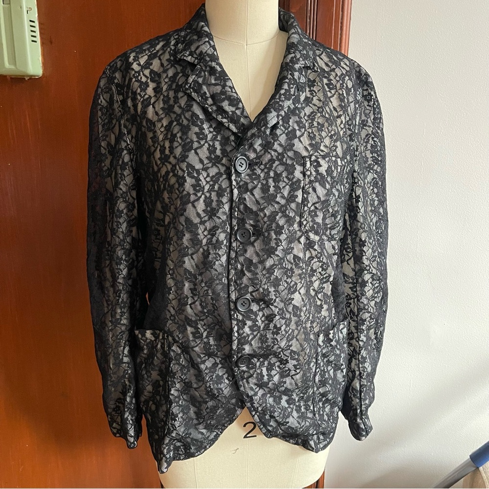 Comme des Garcons Black Lace Blazer jacket small
